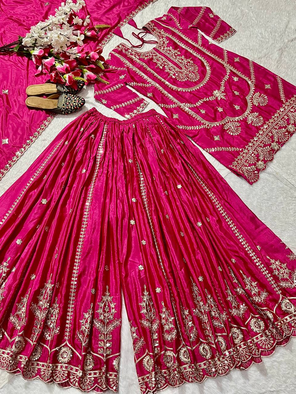 The Rani Pink Ceremonial Heritage Gharara